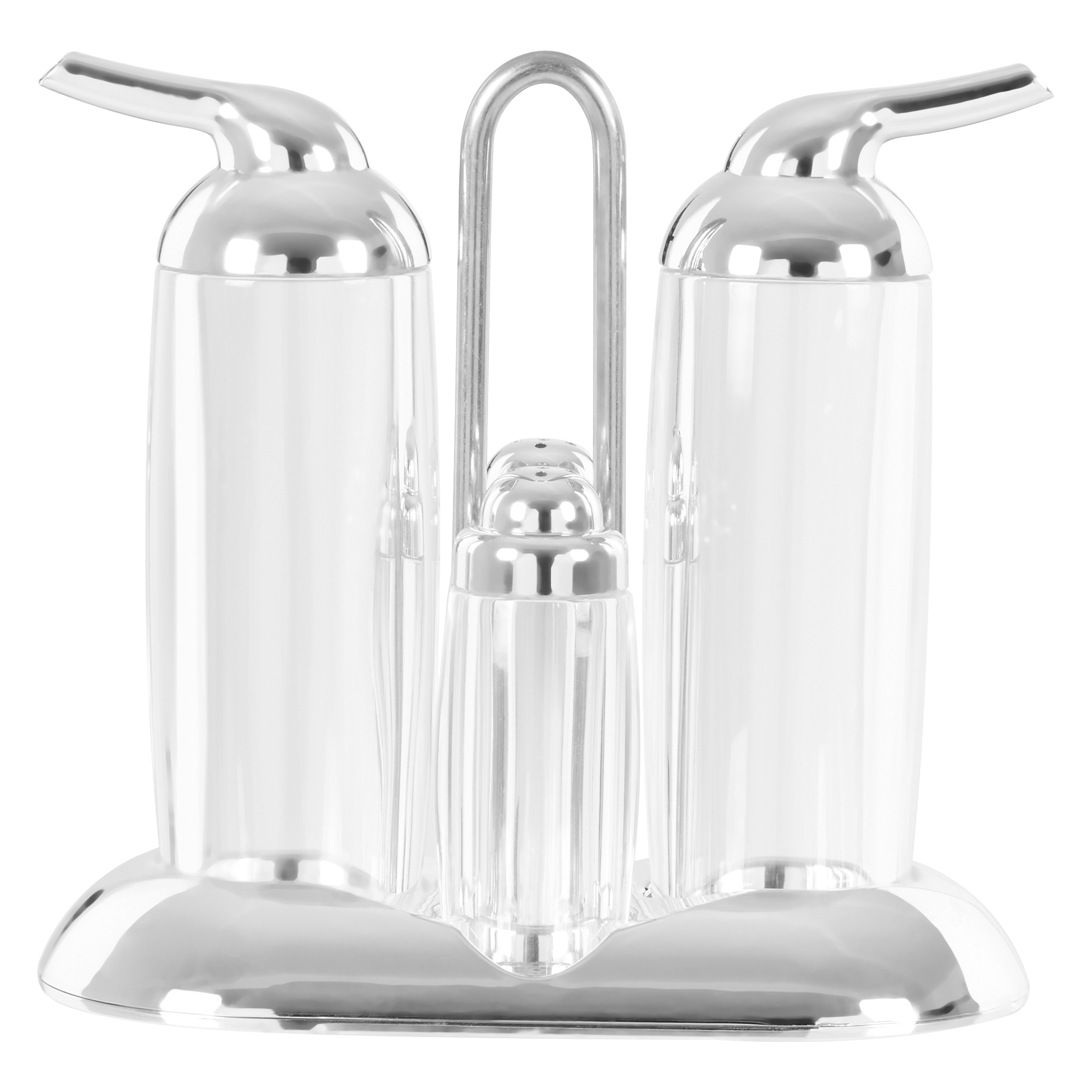 Silver 4 Piece Condiment Set: retailer-supplied image