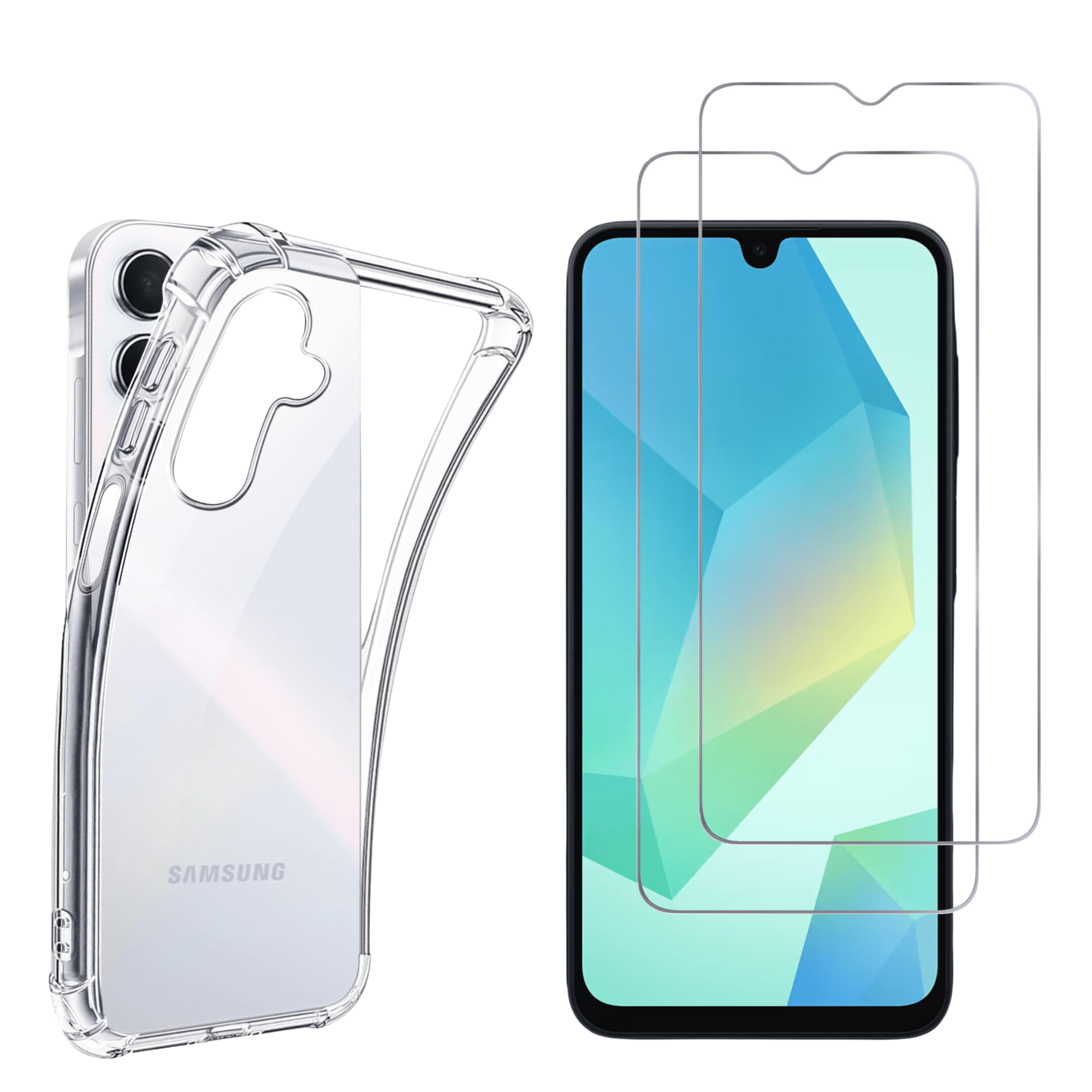 TEMU Coque antichoc pour Samsung Galaxy A16 4G / A16 5G et 2 Verres Trempé Film Protection Phonillico®