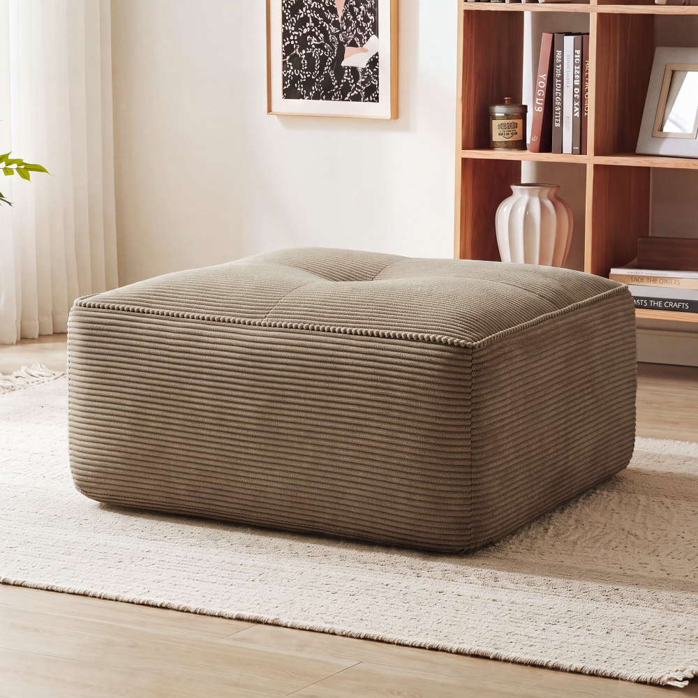 Cordelia Ottoman Corduroy -brown