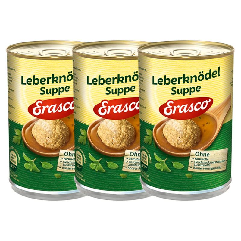 Image of 3x Erasco Hearty Liver Dumpling Soup 395ml (3x395ml)