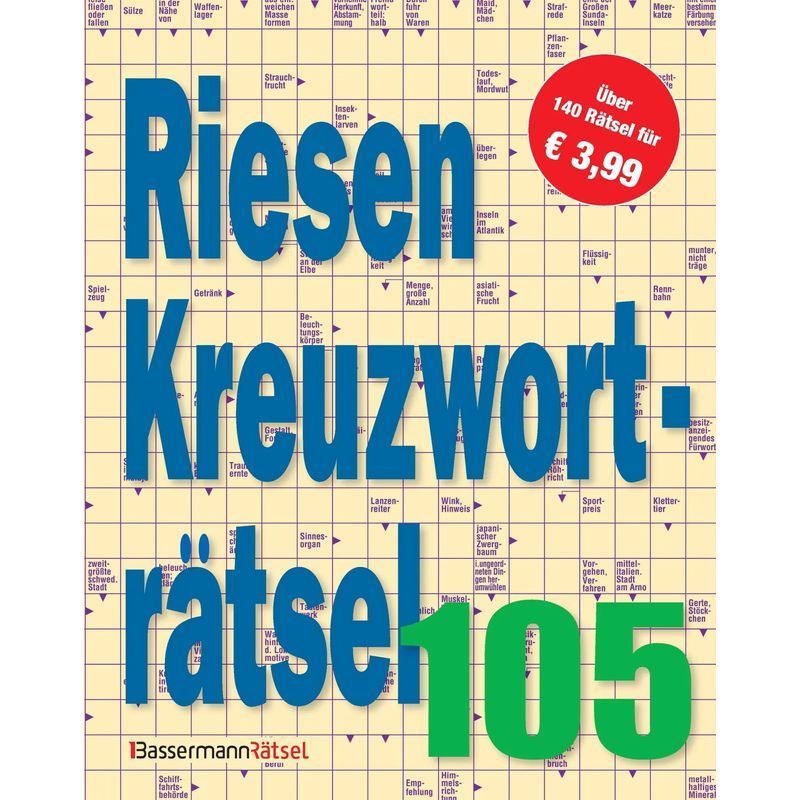 Image of Giant Crossword Puzzle 105 (5 Copies At €3.99 Each) - Paperback - Eberhard Krüger - German - 2026 - Bassermann - Ean 9783809469681