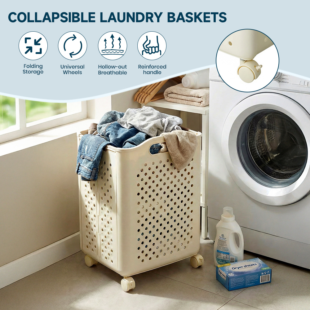 Foldable Heavy-Duty Plastic Storage Container with Large Capacity