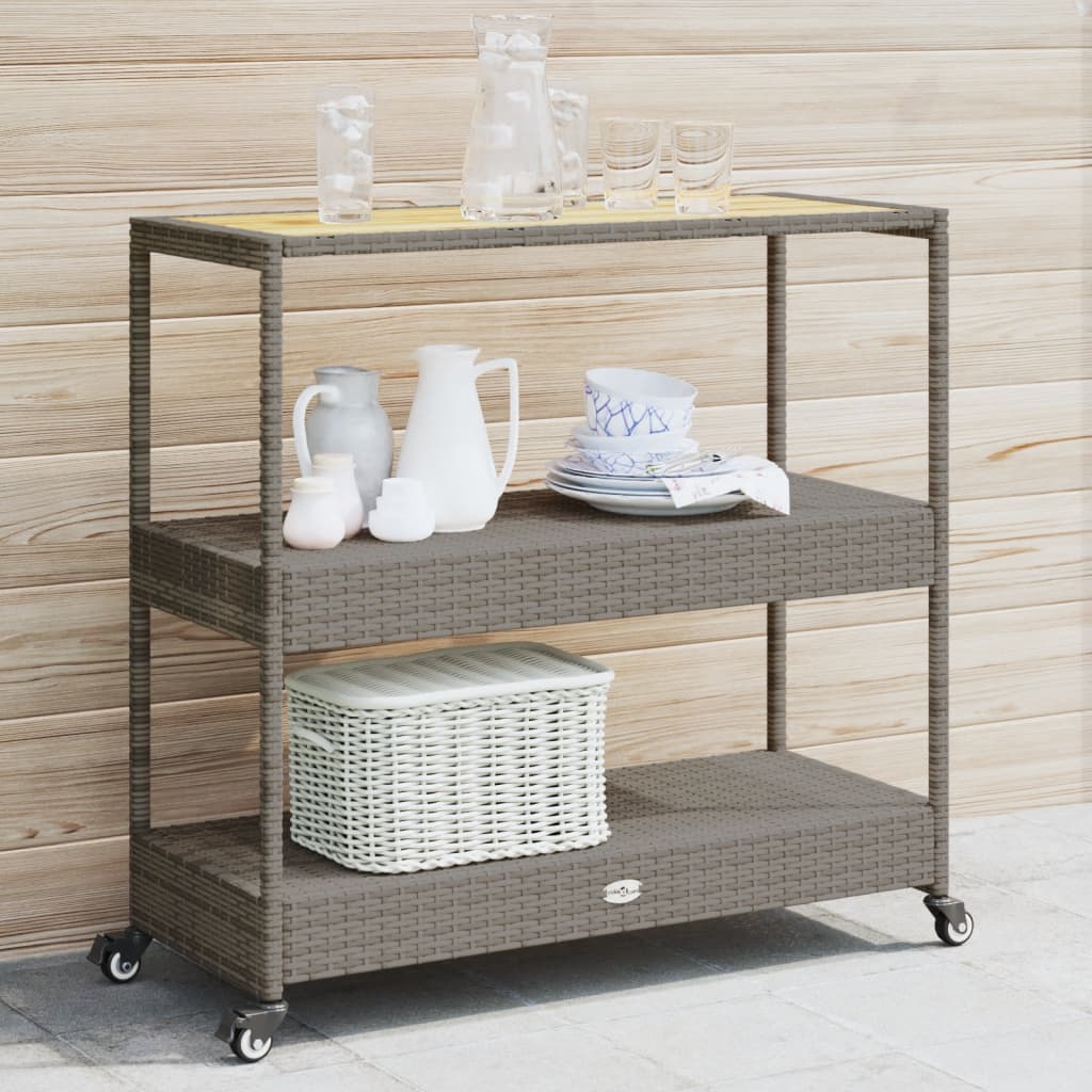 Image of Vidaxl Bar Cart Trolley, Beverage Cart, Kitchen Cart, Tea Cart, Serving Cart With Wheels, Bar Cart With Wheels, Beverage Cart With Wheels