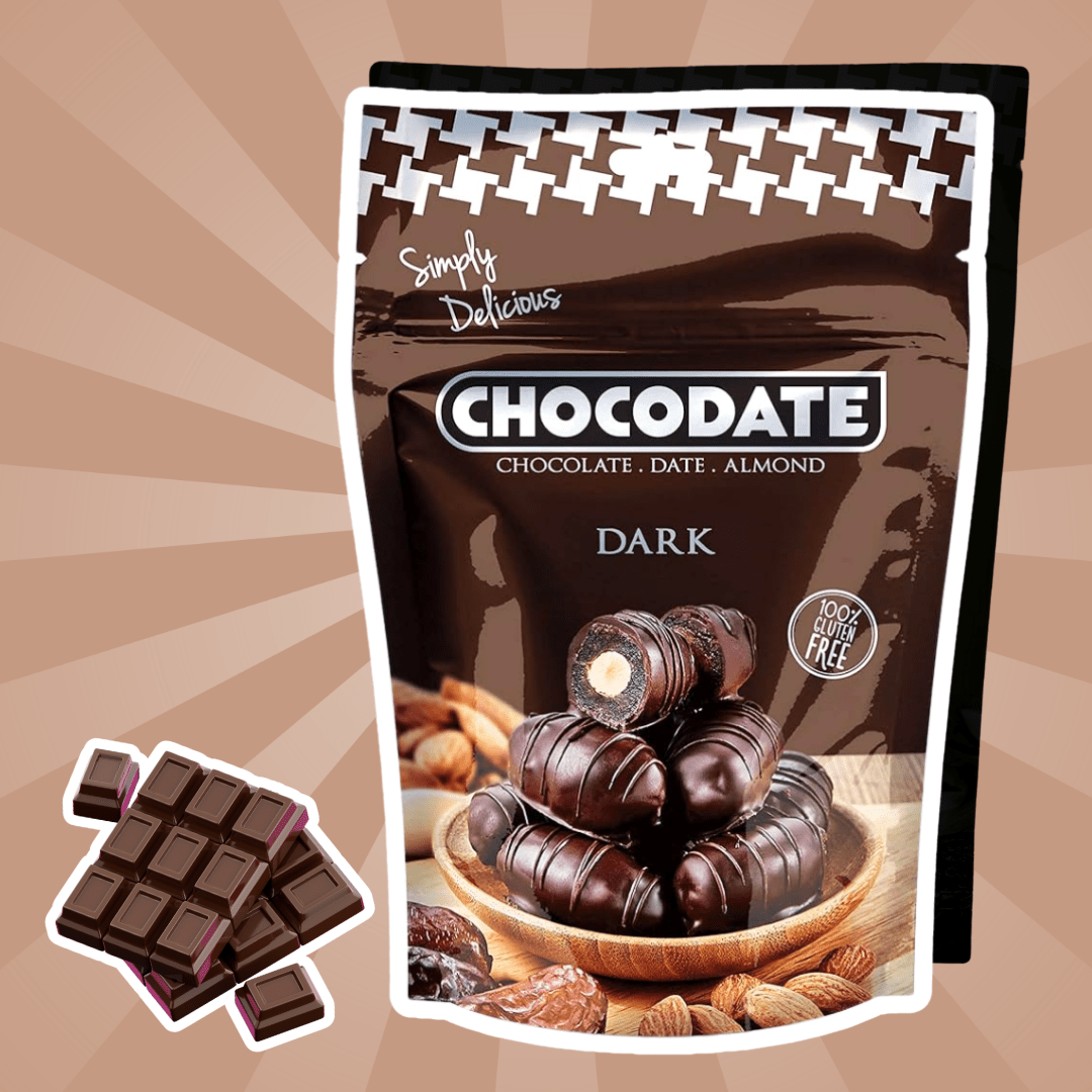 Chocodate Dark Chocolate – Dates With Dark Chocolate & Almonds (90g)