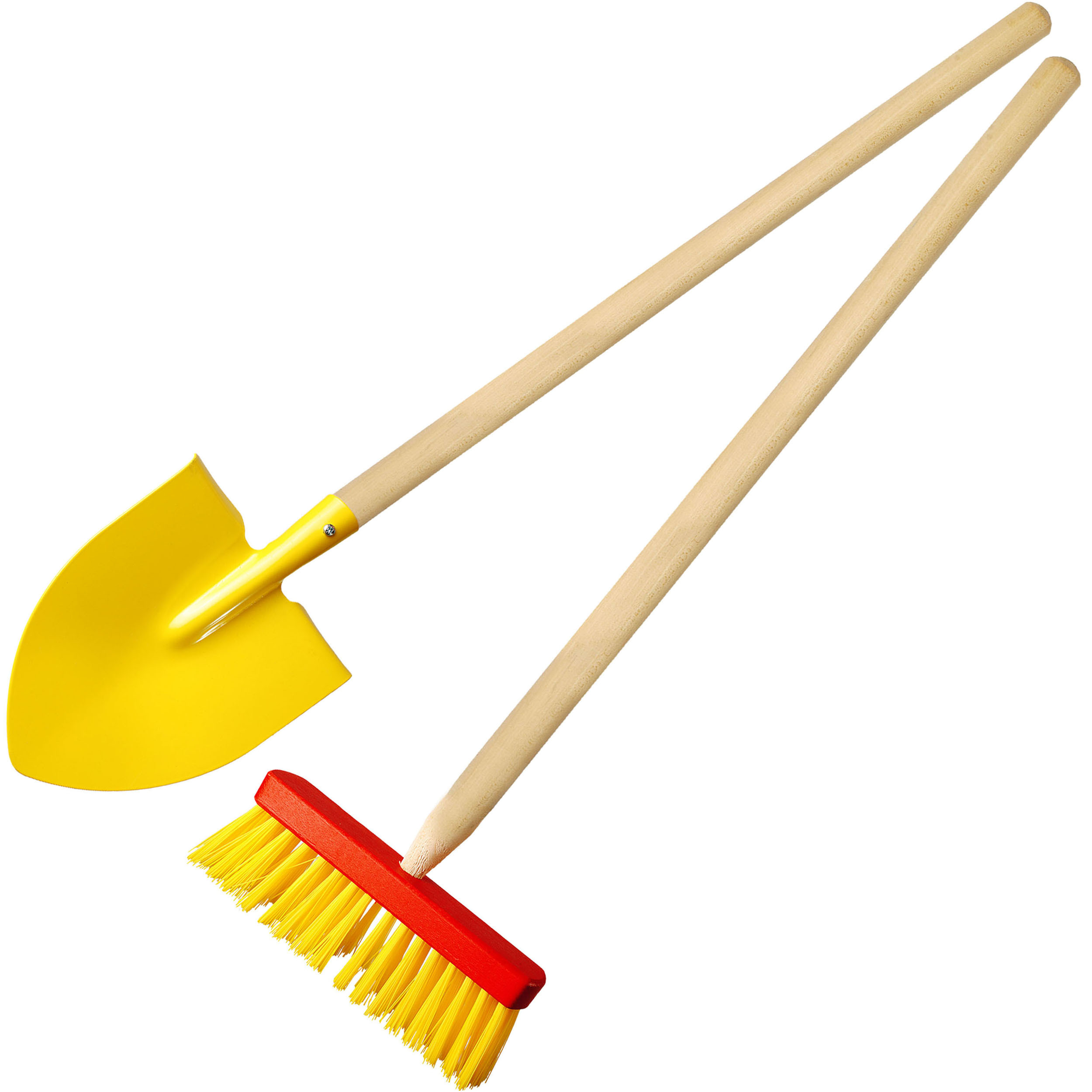 Image of 2-piece Set: Kids' Broom + Dustpan/spade/shovel - Made Of Wood & Metal - Colorful - 80 Cm Long - Sturdy Garden Tools/garden Set - Children's Shovel -