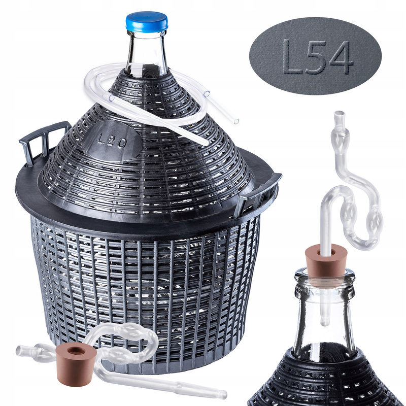 Image of Kadax Goose Balloon 54l Wine In Basket Cork Tube Hose Wine Set 4el