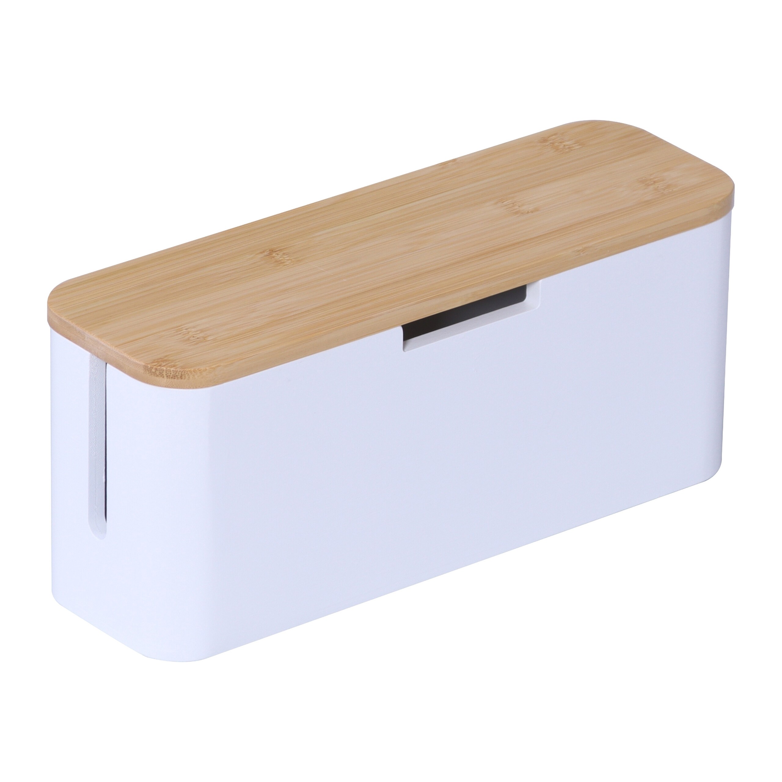 Cable Box In Natural/white - (w)34 X (h) X (d)13.5 Cm