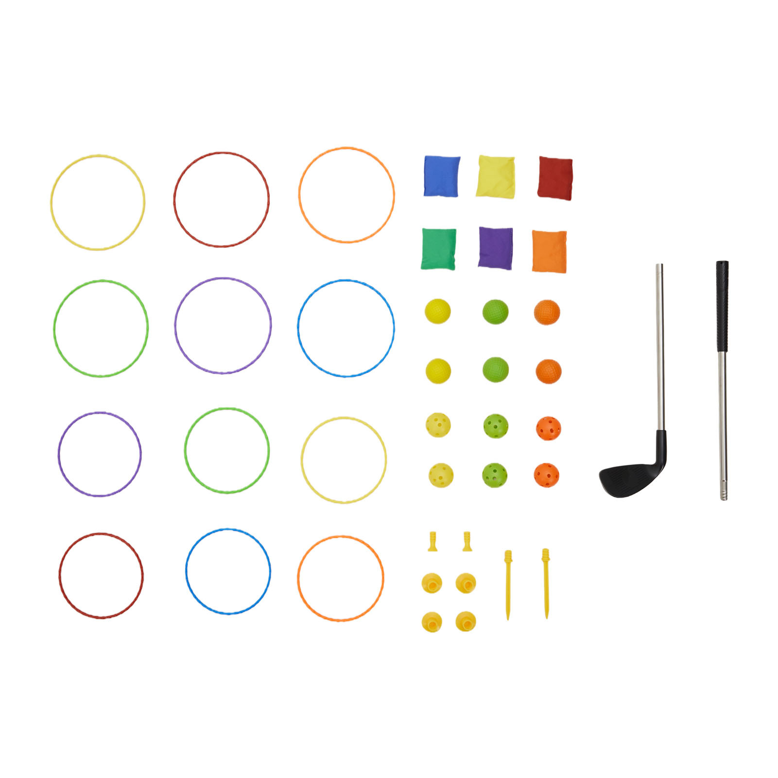 Golf Hitting Set with Putting Mat and Clubs