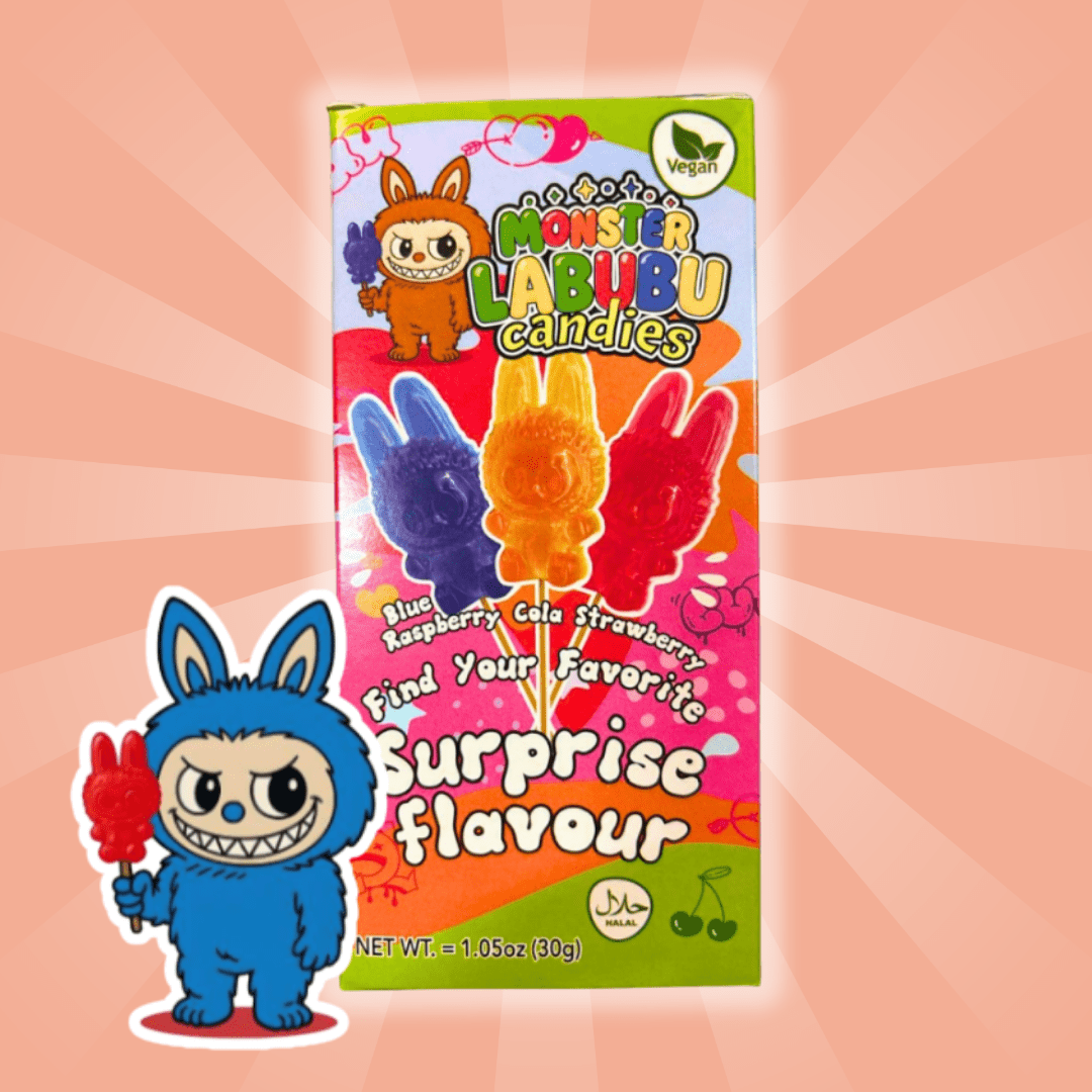 E-shop Monster Labubu Candies Surprise Flavour Lollipop Halal – Überraschungs-Lutscher | 30 g