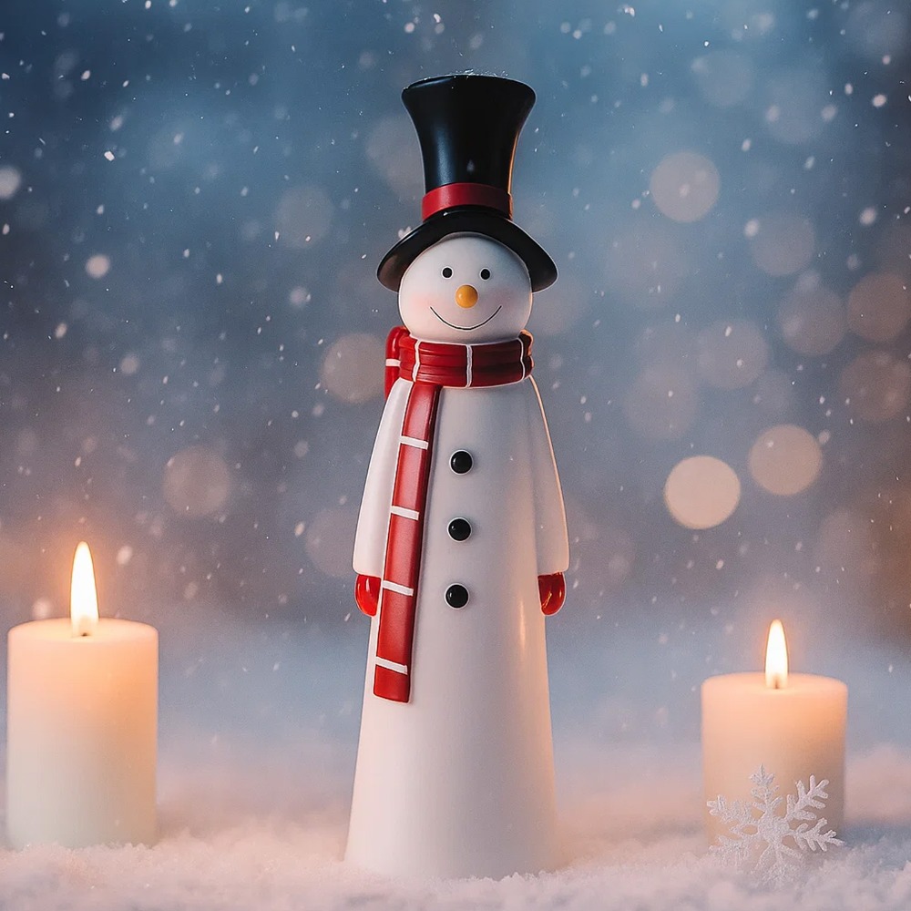 TEMU 1pc Resin Christmas Snowman Statue - Indoor/outdoor Holiday Decor, Festive Porch & Home Decoration, Ideal For Christmas, Thanksgiving, New Year