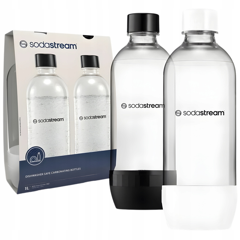 TEMU Sparkling Water Bottles 2x 1l Dishwasher-