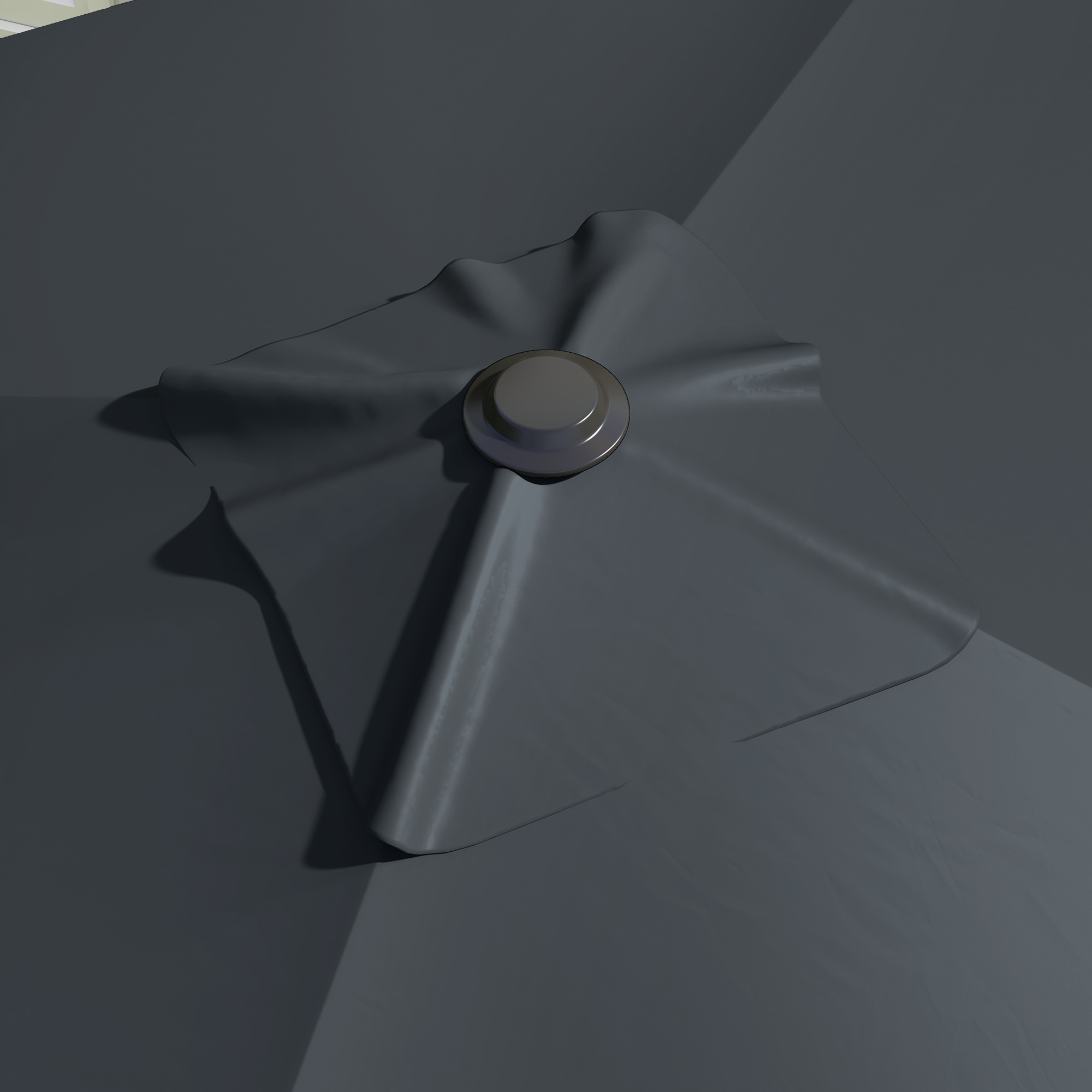 Outsunny Offset Square Tilting 360° Rotating Parasol with Crank Handle - Aluminium 3L X 3L X 2.6H M Dark Grey