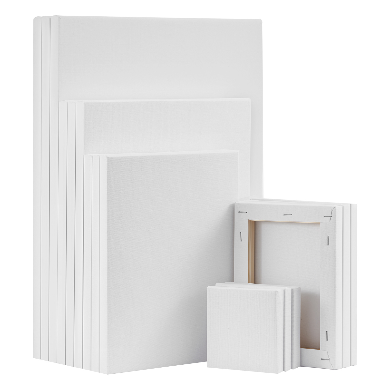 15-piece Canvas Painting Set, White Canvases For Painting, Square Picture Frames With Canvas Frames For Coloring