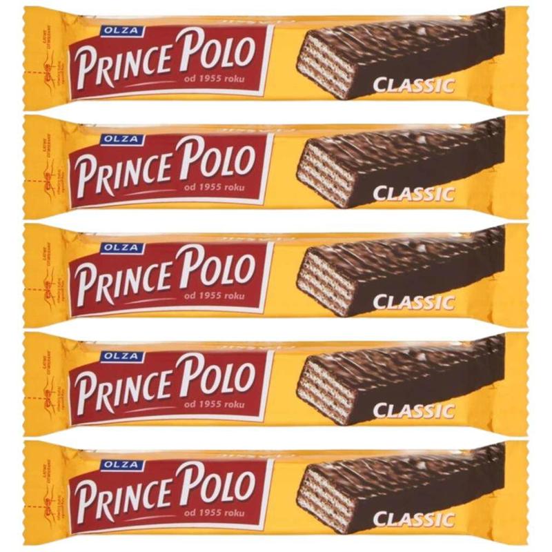 Prince Classic Crispy Waffles With Cocoa Cream Coated In Chocolate 17.5 G X 5 Pieces