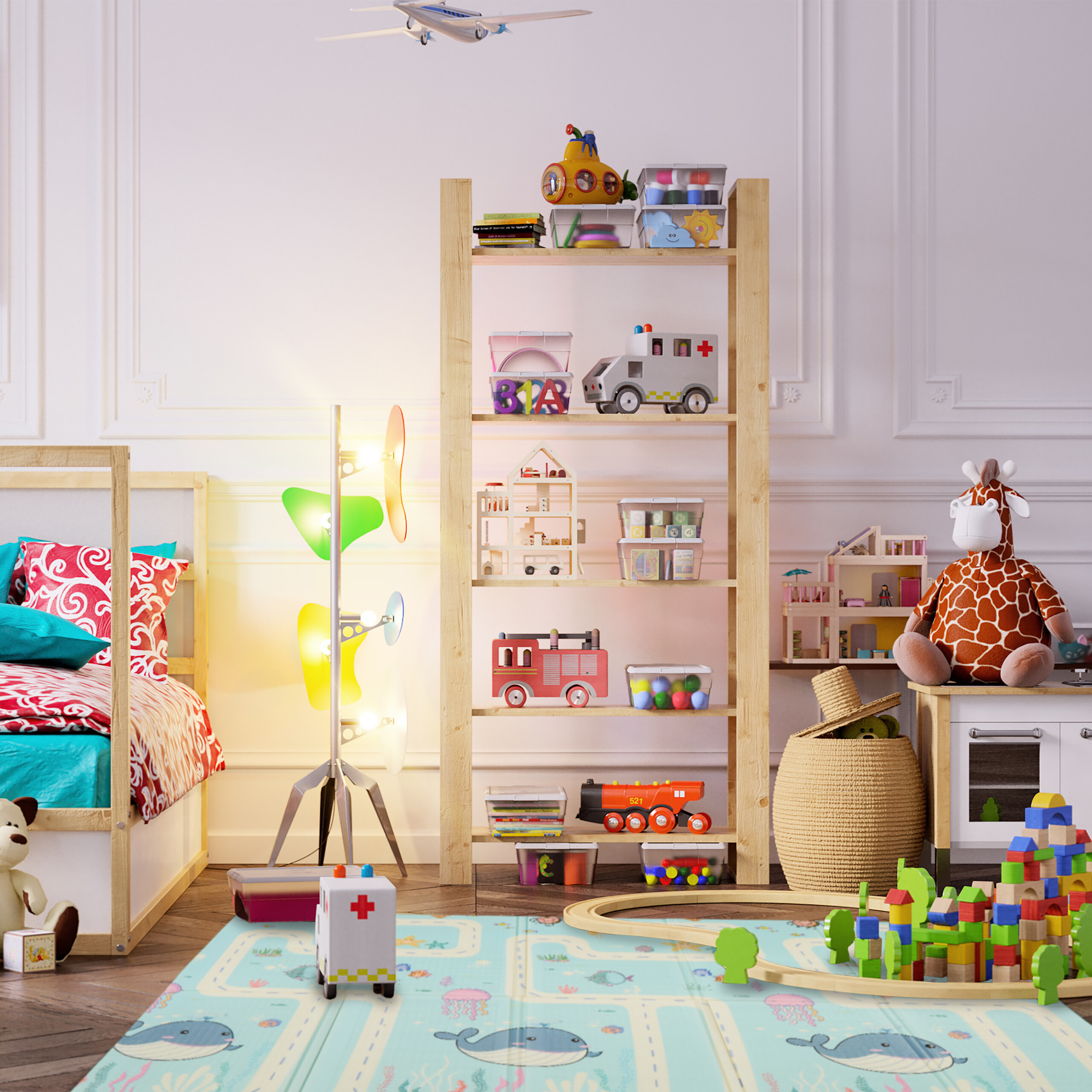 Kleurrijke Speelmat - (B)200 x (L)150 cm