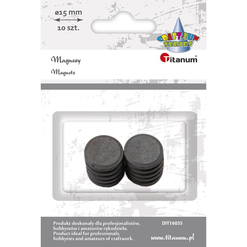 Magnets 15 Mm, 10 Pieces, Titanium