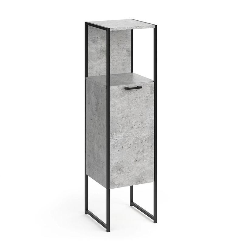 Image of Fyrk Concrete Mid Cabinet 33 X 120.4 Cm Bathroom Furniture, Bathroom Cabinet, Particle Board, 16 Mm Bathroom Storage