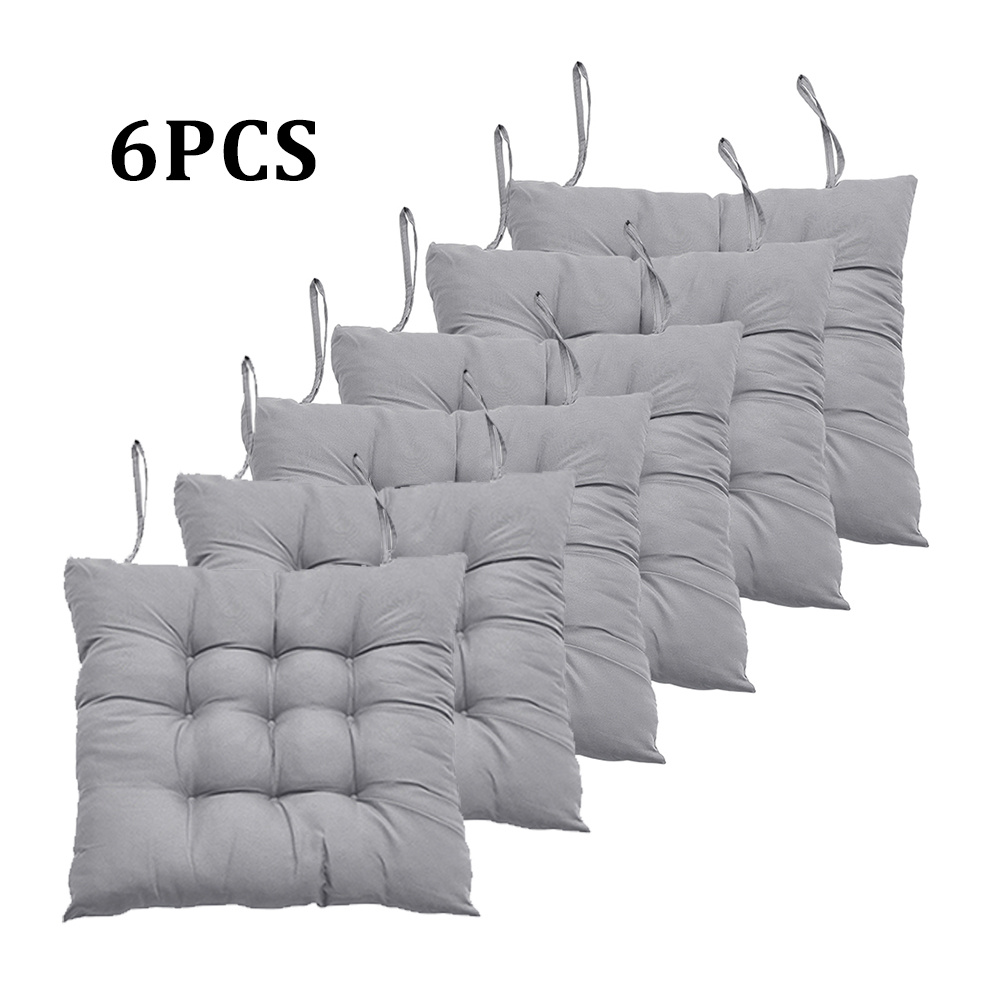 6pcs Grey Multi-Functional Cushion Seat Cushions, 40x40x5cm