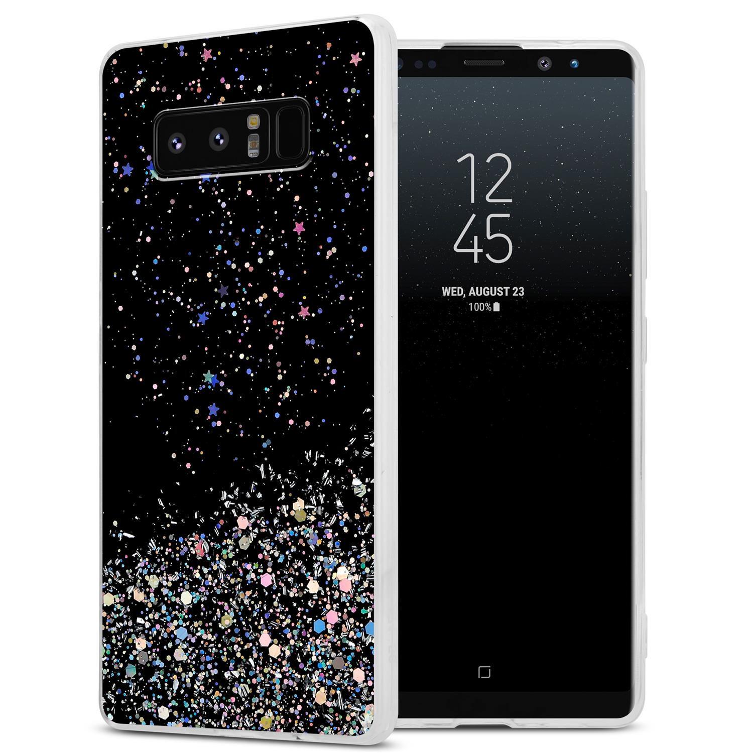 Case Compatible For Galaxy Note 8 Protective Of Flexible Tpu Silicone With Sparkling Glitter Case Cover Case Mobile Phone Case