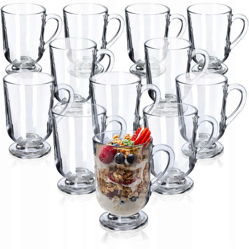 TEMU Kadax Latte Coffee Tea Glasses 300ml Glass Set With Handle 12pcs
