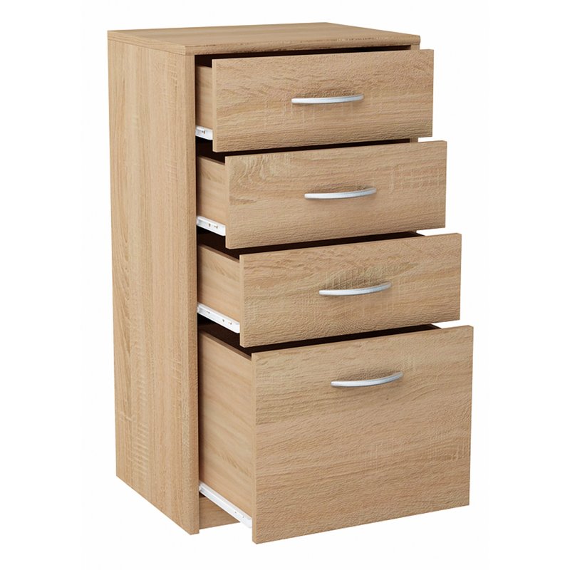 Chest Of Drawers 45cm 4s Oak Shelf 4 Drawers