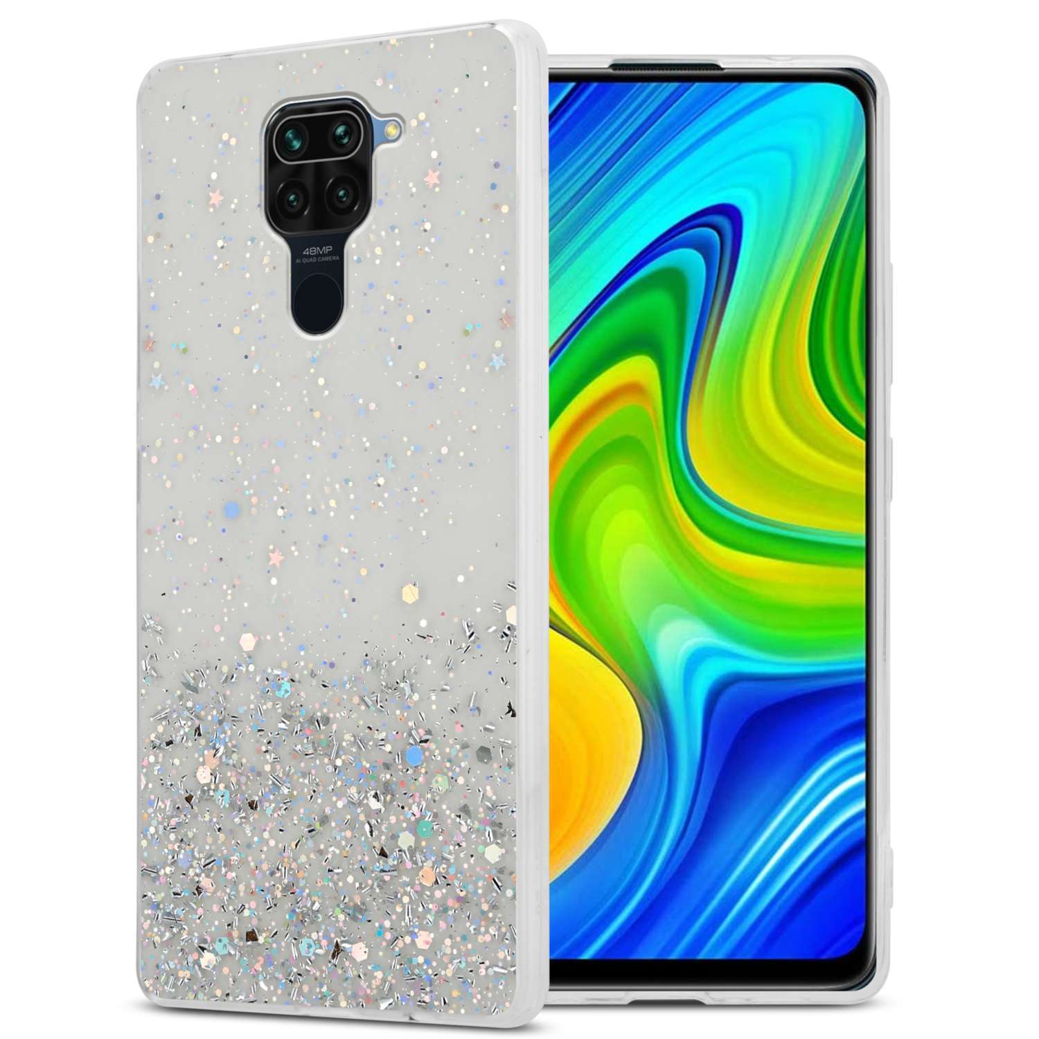 Case For Xiaomi Redmi Note 9 Protective Cover Flexible Tpu Silicone With Sparkling Glitter Case Cover Phone Case