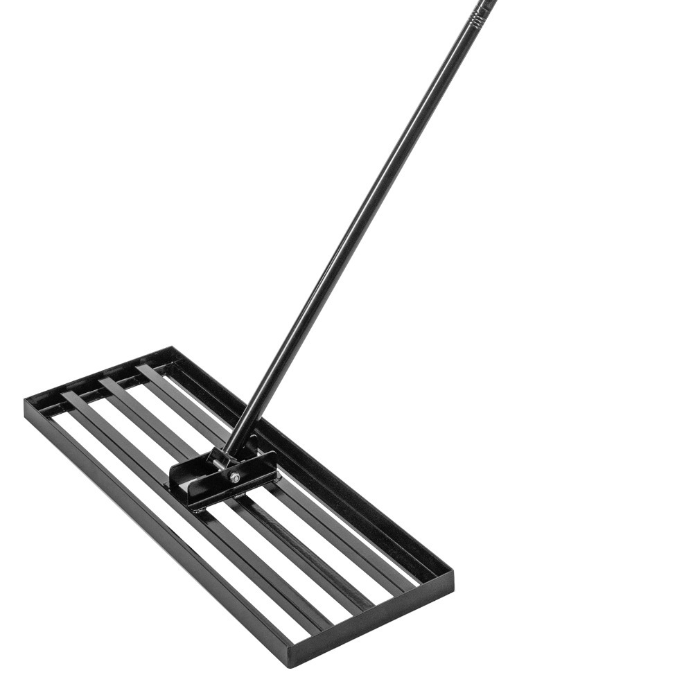 Image of Lawn Rake 76x25 With 230 Cm Long Handle, Garden Rake, Sand Rake Aerator With Long Handle, Metal Lawn Rake For Garden And Golf Course Lawn Planer , Sand And , Leveling Rake For Garden And Lawn Area