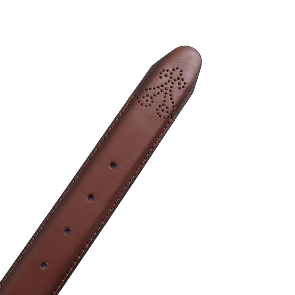 Men's Adjustable Perforated Embossed Belt Strap