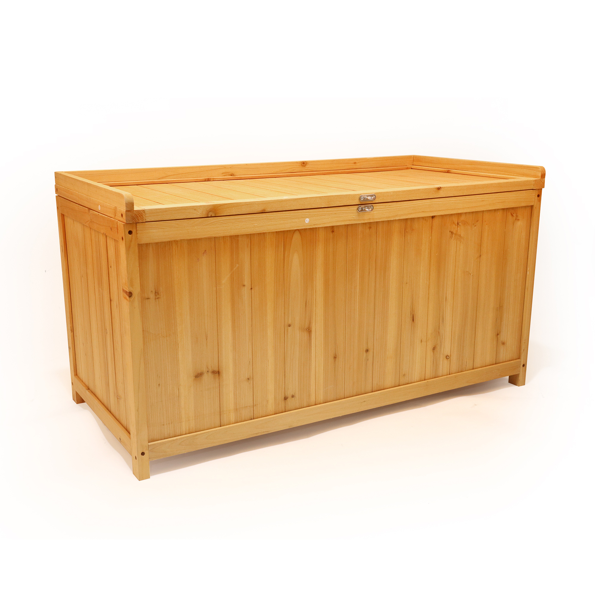 TEMU - Baule Contenitore da Esterno 113x60x53 cm in Legno di con Chiusura a Lucchetto