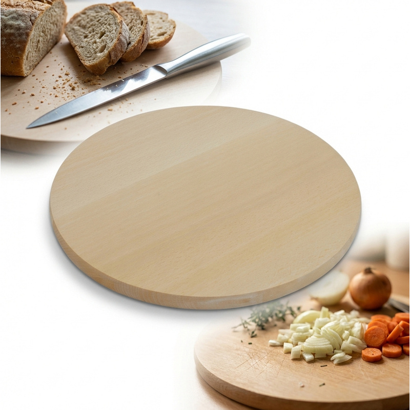 TEMU in legno, diametro 25 cm, per tagliare pizza, formaggio e snack, realizzata in legno di