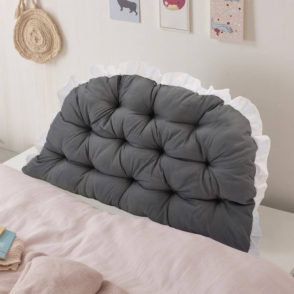 TEMU 1pc Soft And Comfortable Headboard Pillow For Single Bed, Bolster Headboard Positioning Support Reading Pillow Backrest Cushion With Removable