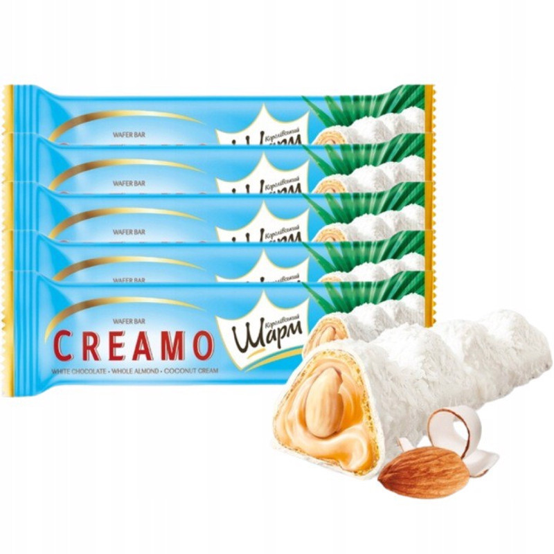 Abk Wafer Creamo With Coconut-almond Filling, 29 G X 5 Pieces