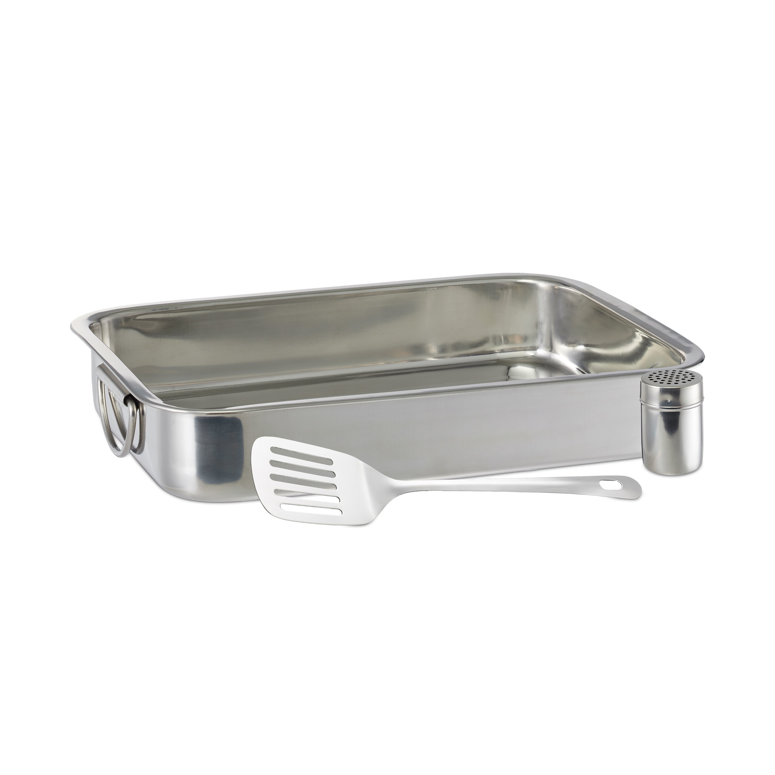 Baking Dish Set 3pcs In Silvery