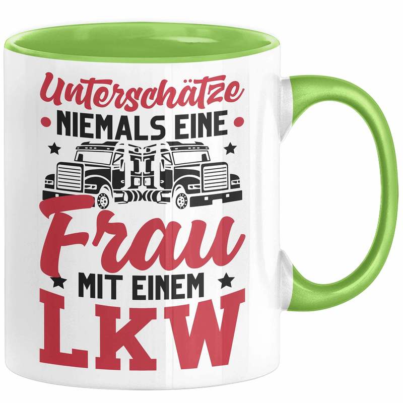 Image of Truck Driver Mug Gift For Women - Never A Woman With A Truck - Perfect Gift Idea For Female Truck Drivers