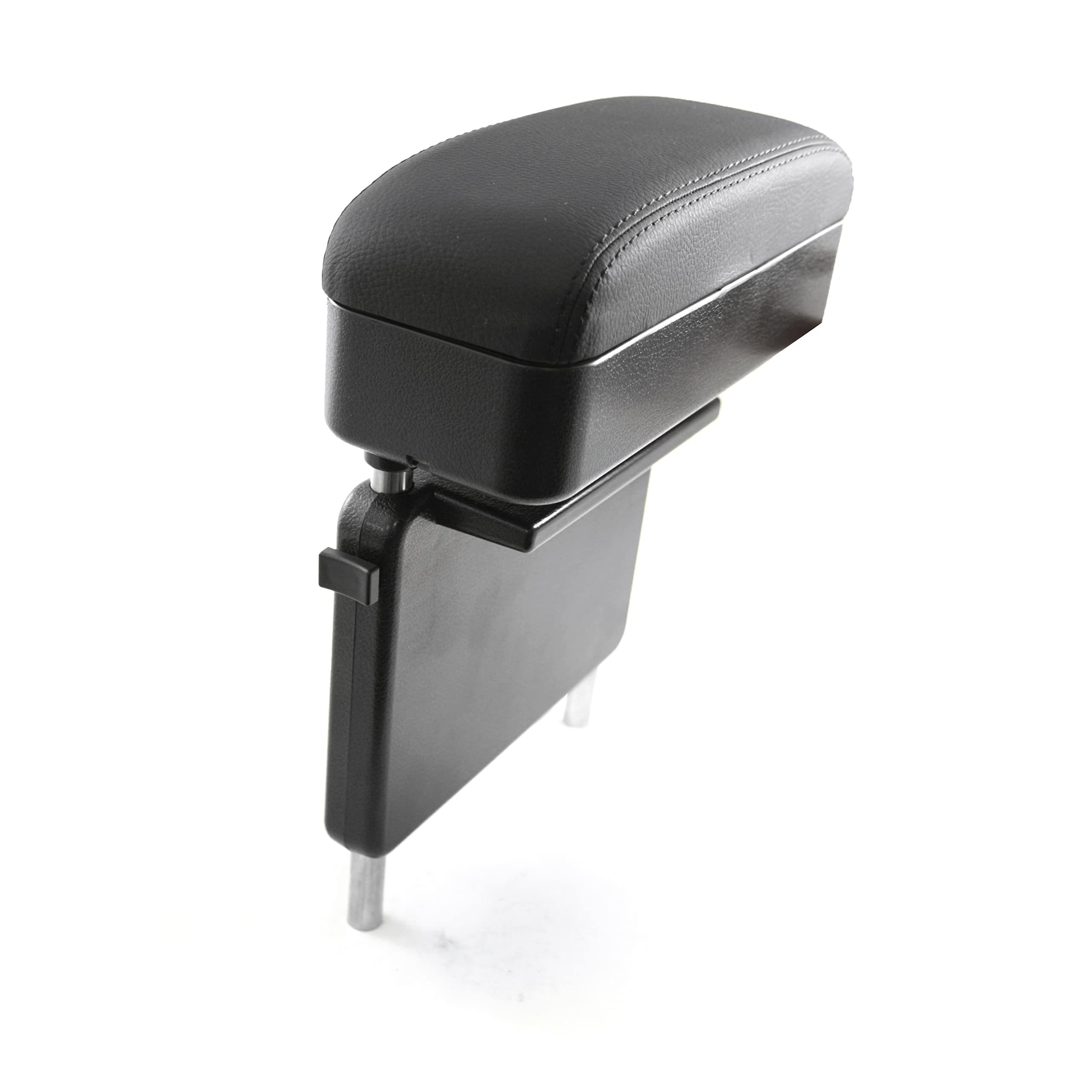 Center Armrest Armrest Universal Console Center Console Adjustable Black Pu Leather