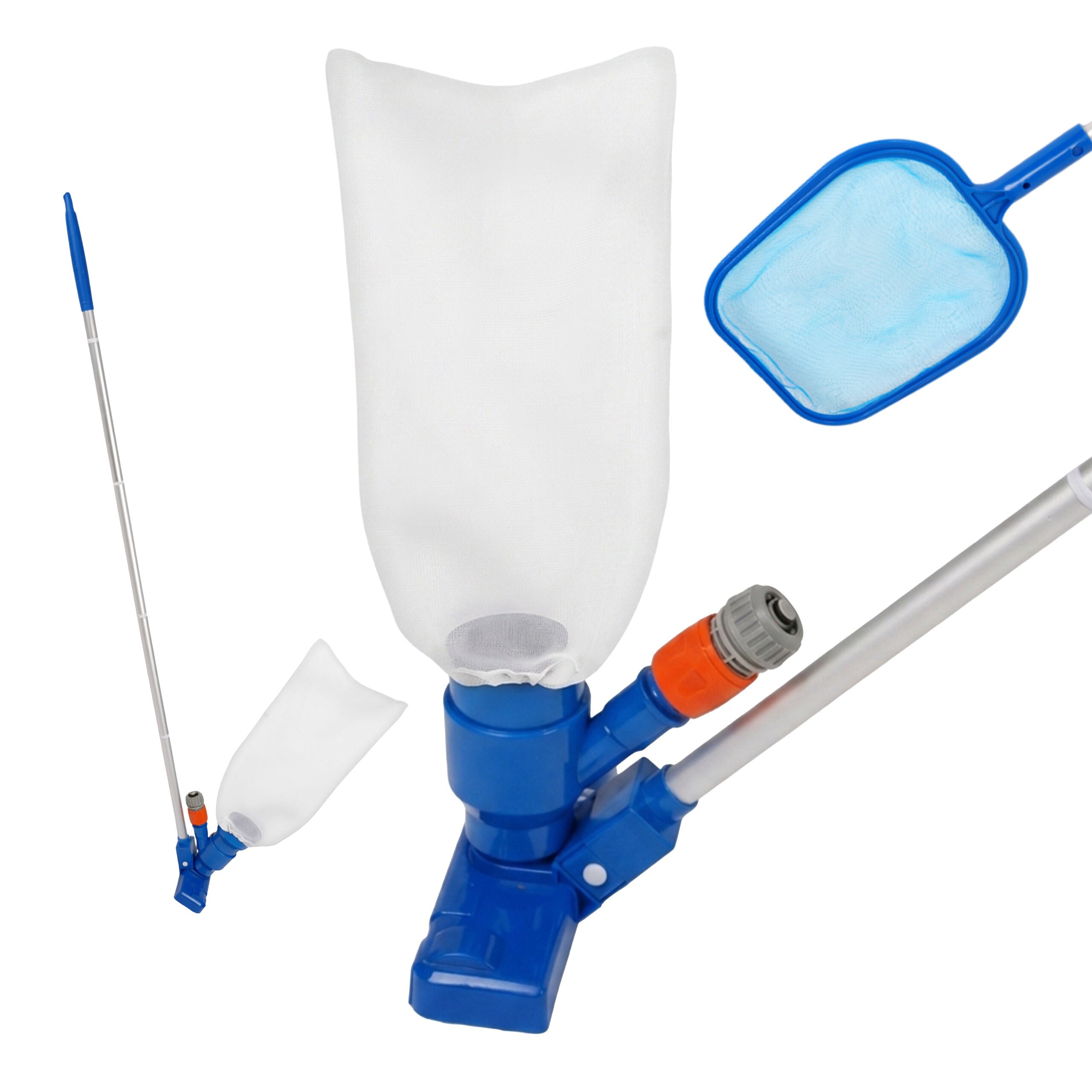 3-piece Pool Cleaning Set In Silver/blue
