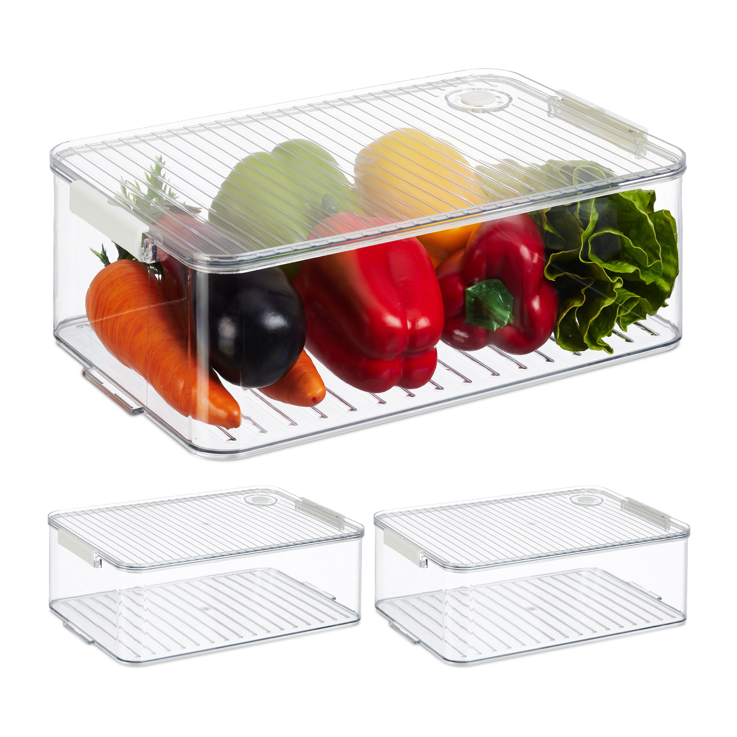 TEMU 3 X Transparent Refrigerator Organizer