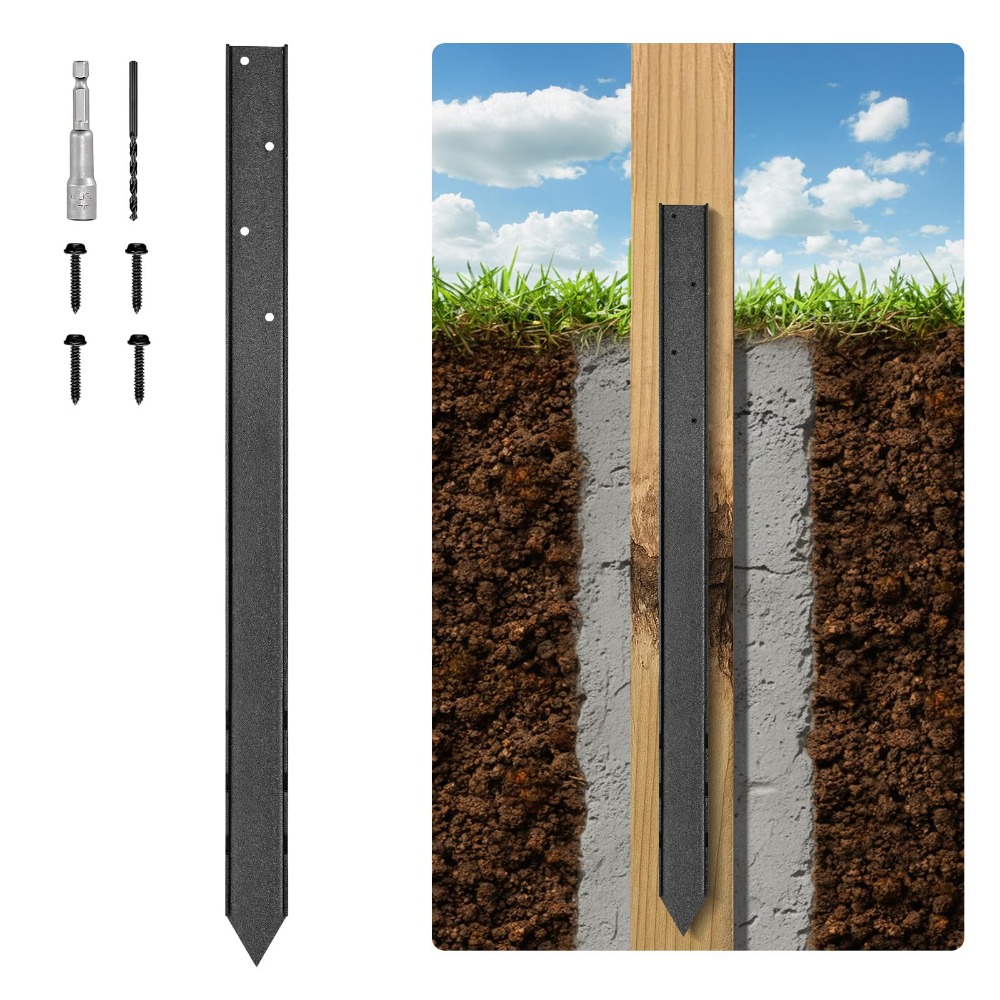 TEMU Fence Post Repair Stake 750mm – Heavy Duty Anchor For Or Broken Wooden Posts In Concrete – Reusable (1 Stake Per Post, Repairs 1 Posts)