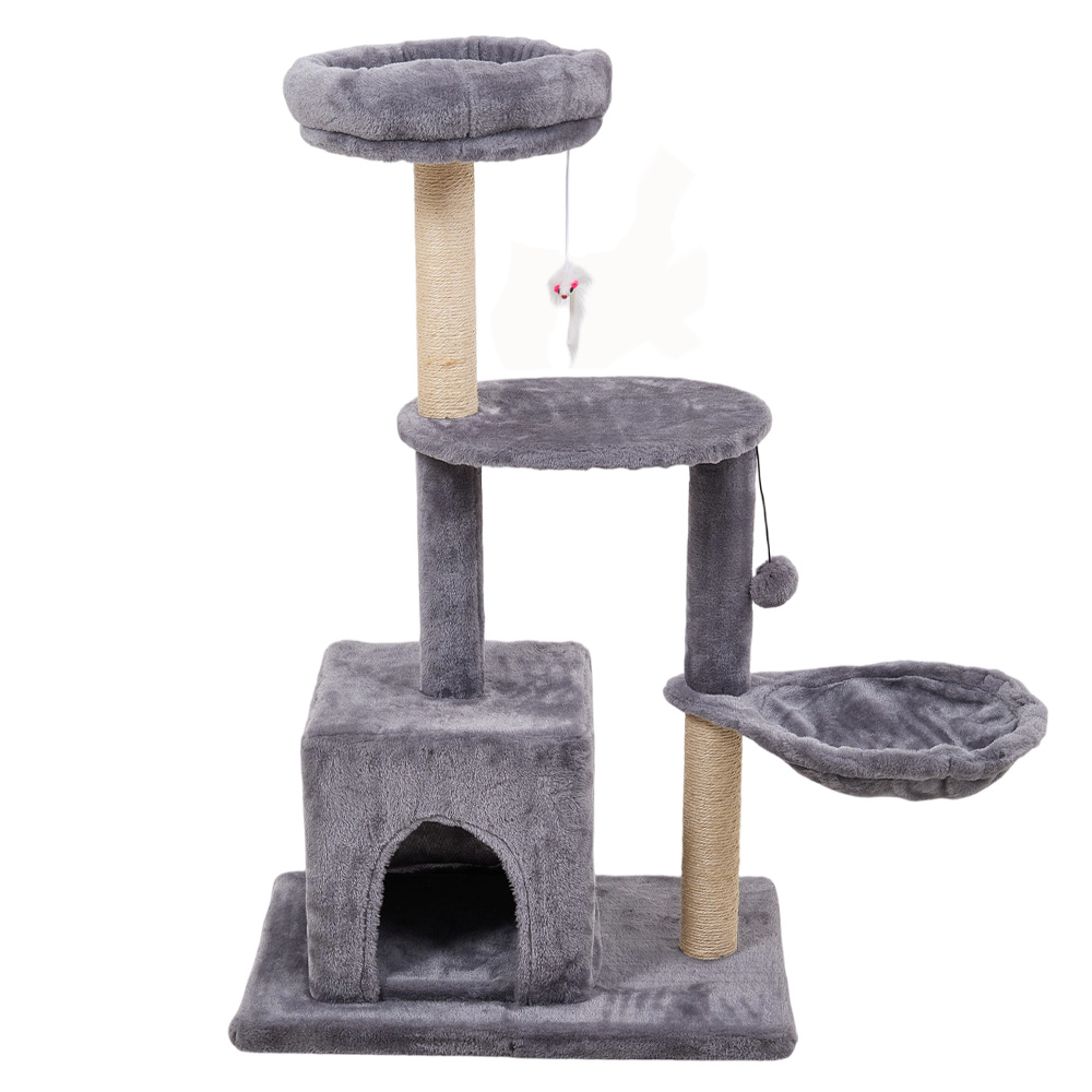 Multi-Level Cat Climbing Tower with Scratch Area