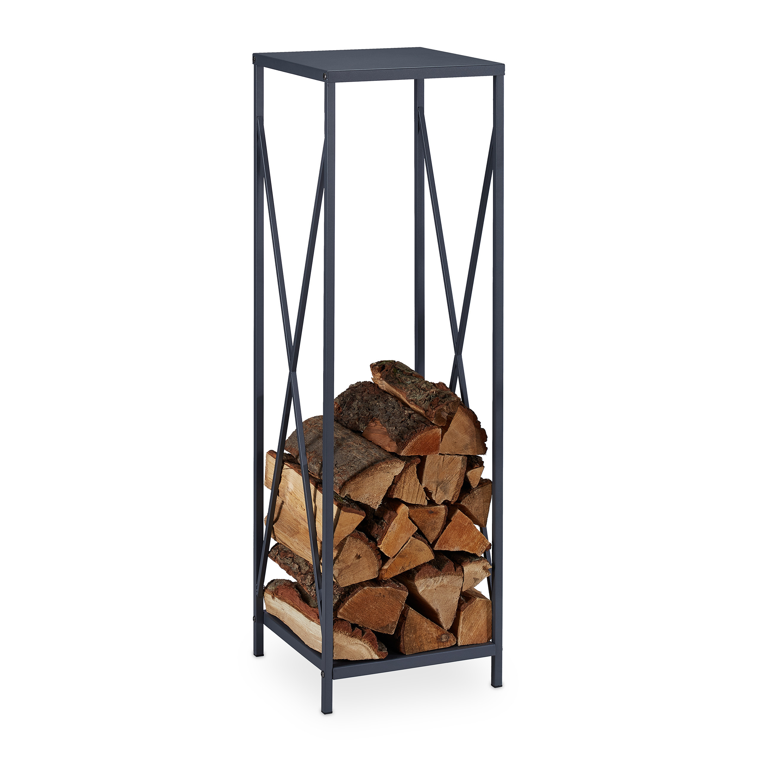 Firewood Rack In Gray - (w)34 X (h)112 X (d)