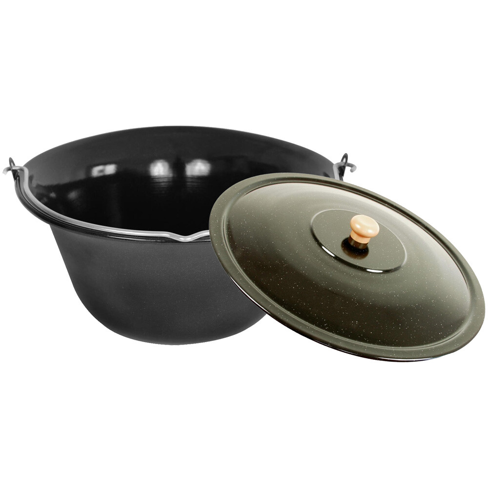 Image of Pot 15 With Enamel Lid - Black Edition - Outdoor