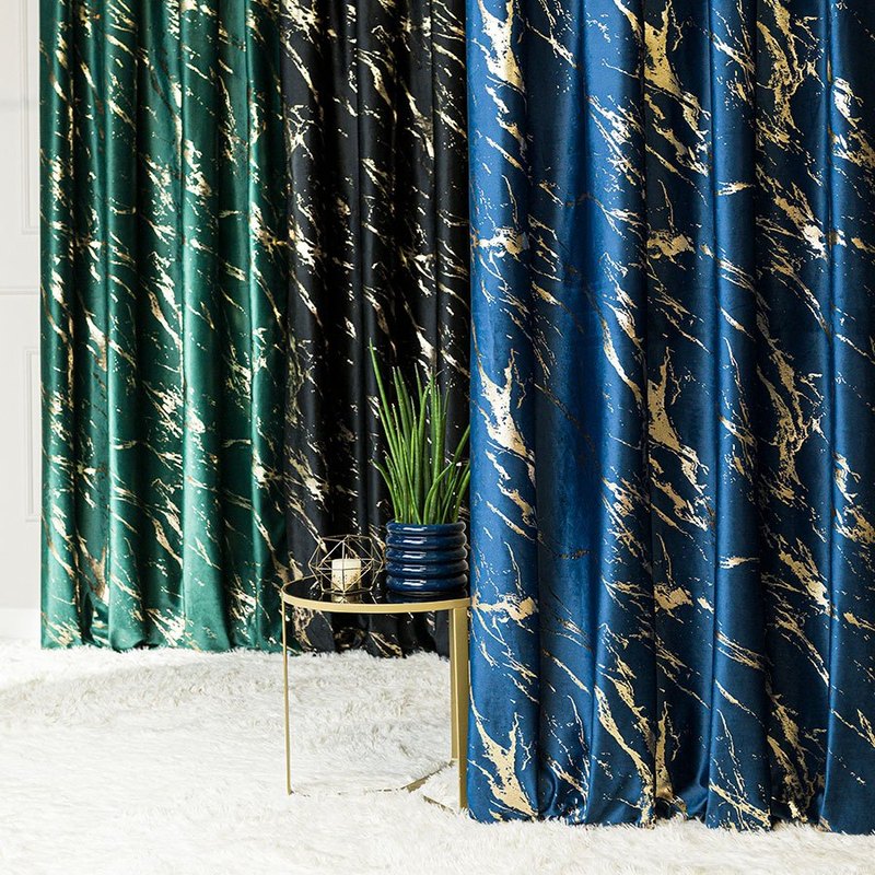 Image of - Ready-to-hang Curtain With Grommets - 140x250cm - Navy Blue With