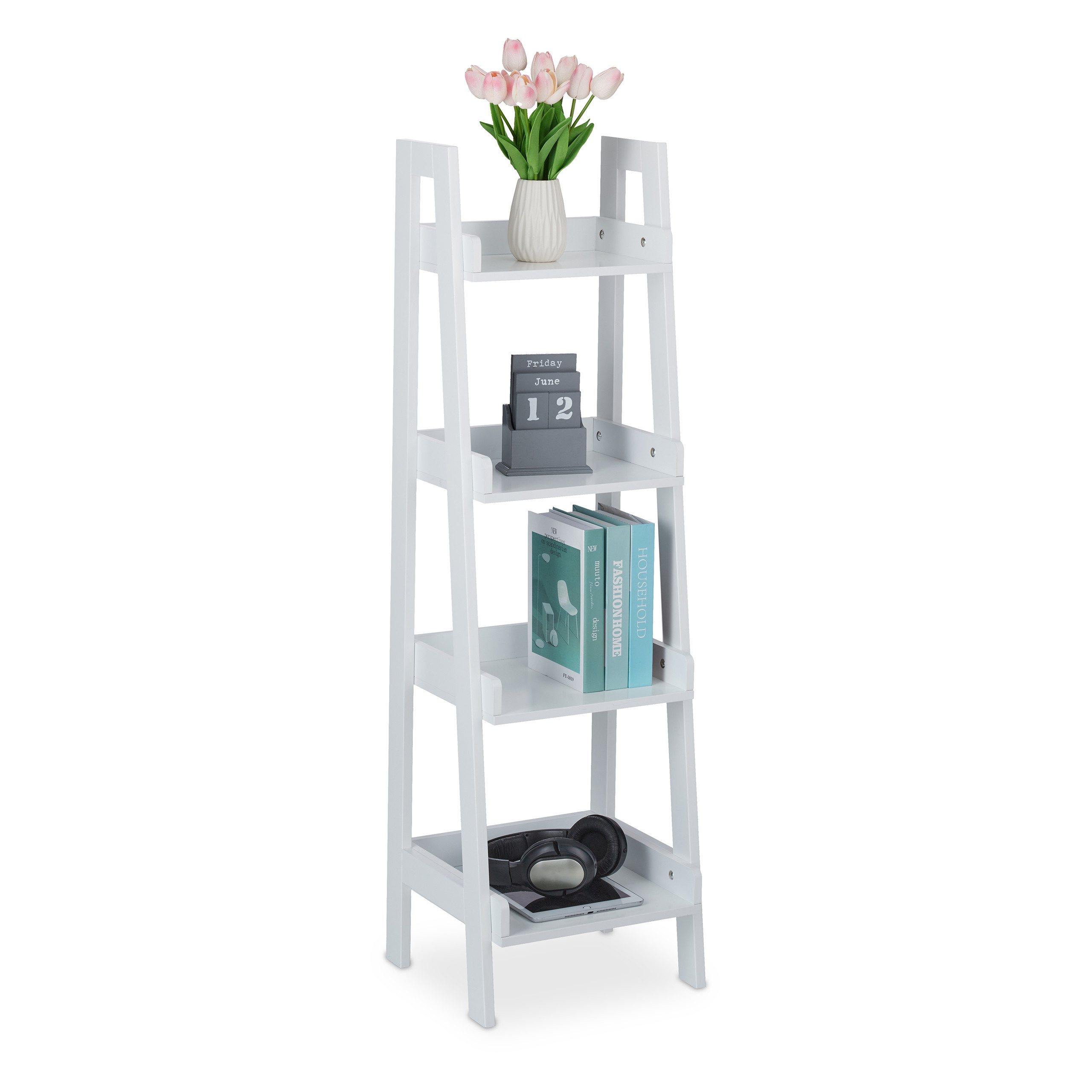 TEMU Static Shelf In White - (b)33 X (h)112 X (d)30 Cm