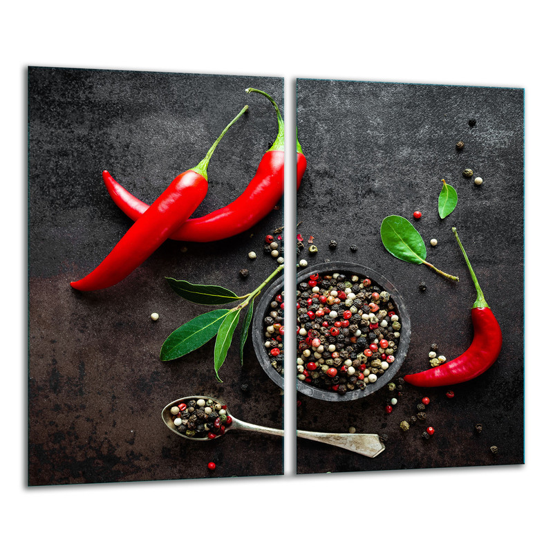 TEMU Planche à découper en verre 2x 30x52 Chili