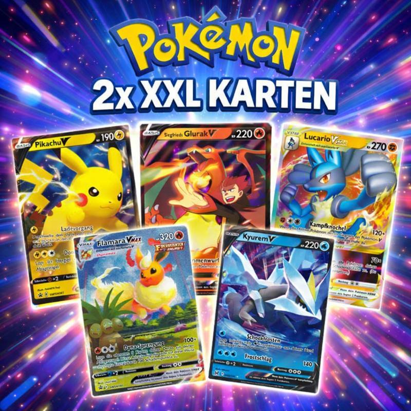 E-shop Pokémon Jumbo Karten - 2er Pack - DEUTSCH, ZUFÄLLIGE AUSWAHL XXL V/EX// & MEHR