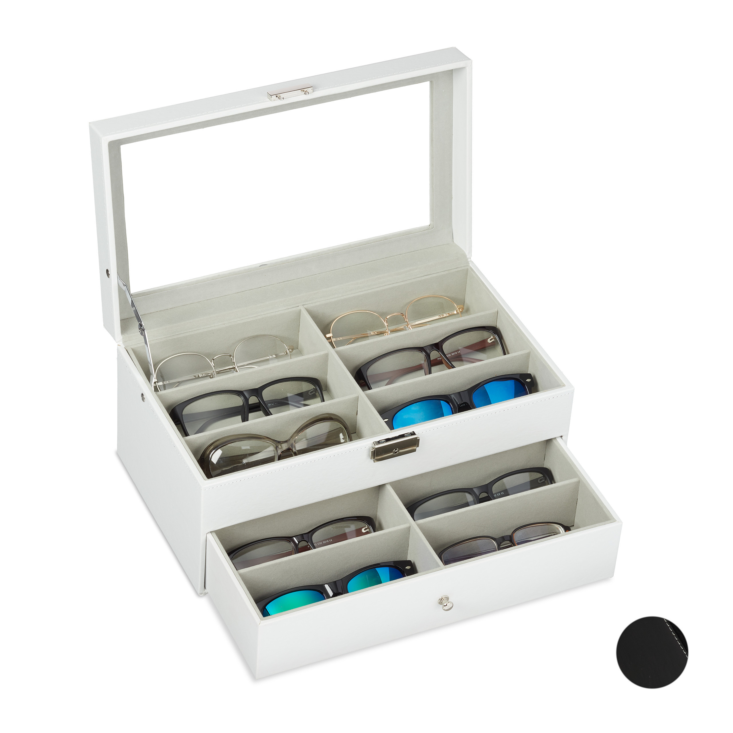 Image of White Glasses Case - (l)33.5 X (h)15.5 X (d)19.5 Cm