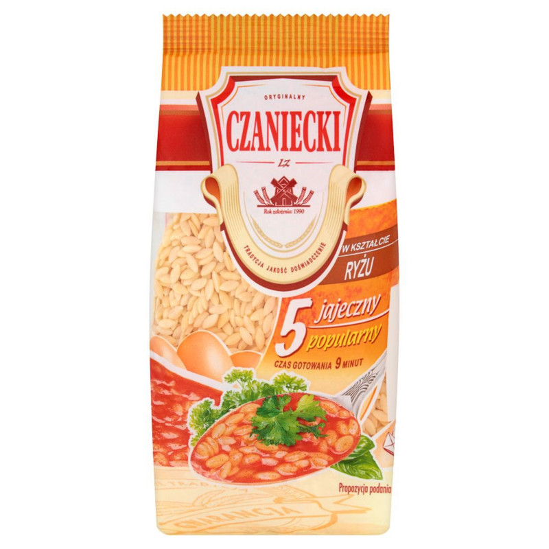 Czaniecki 5-egg Pasta, Popular Rice-shaped, 250 G