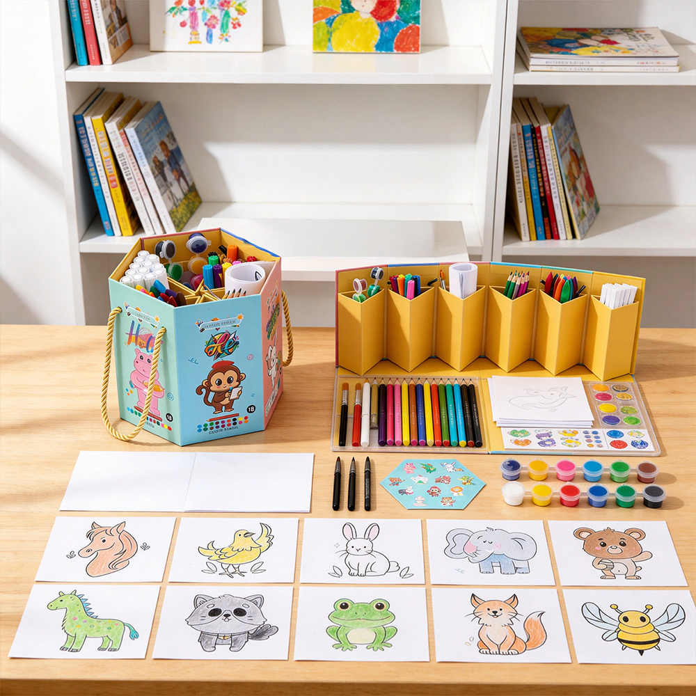 92pcs Art Set with Colouring Pencils and Watercolours