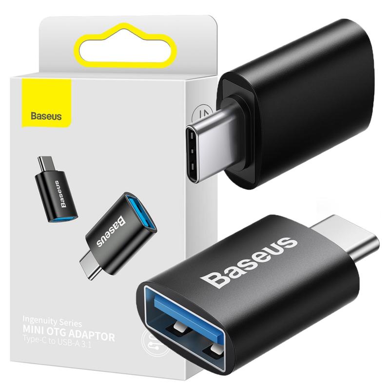 Image of Baseus Series Usb-c To Usb-a Adapter, 10gbps, Black, Fast Data Transfer, High-quality Build