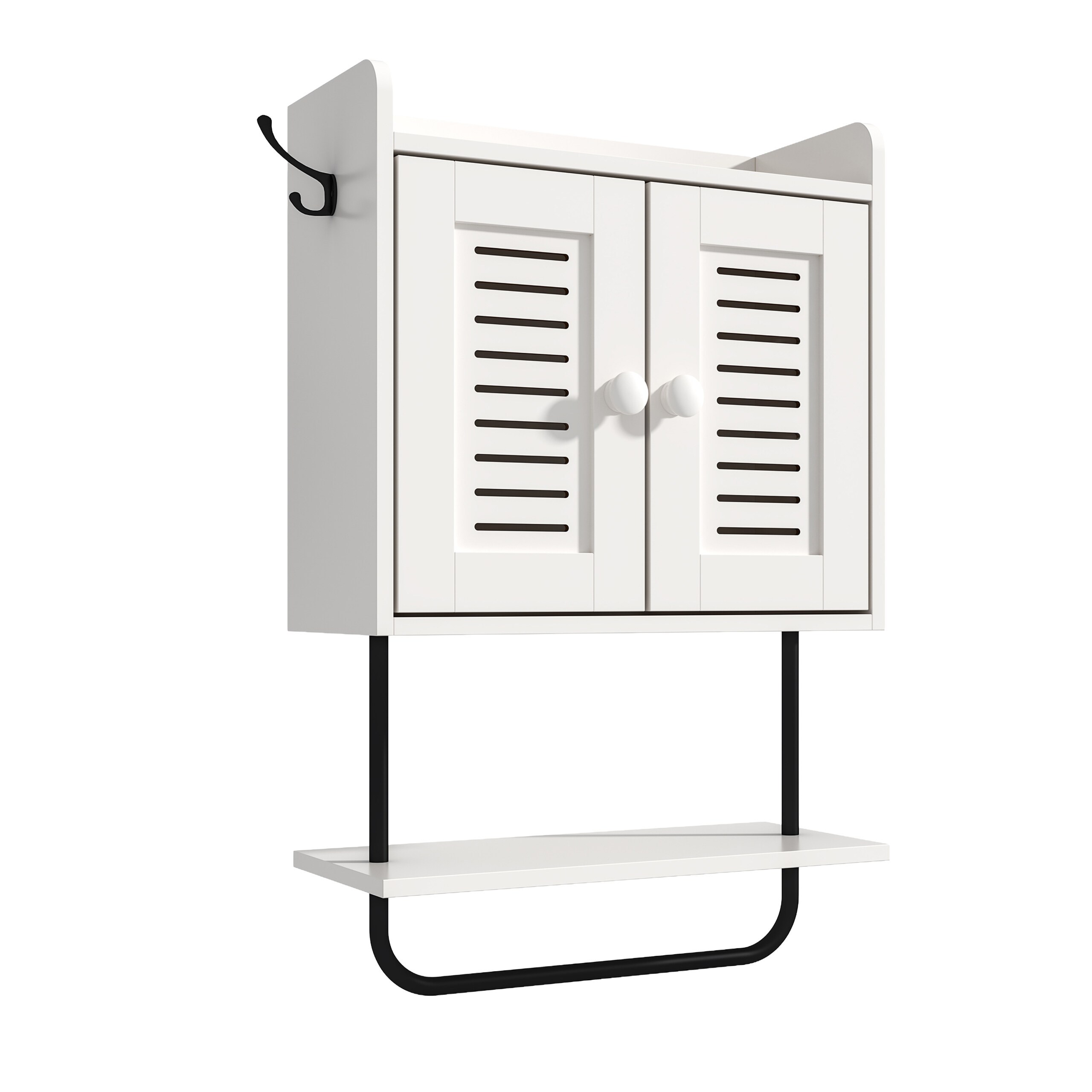 Hanging Cabinet In White - (w)40 X (h)61 X 17.5 Cm